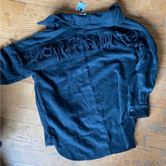 Hyfve black fringe jacket NWT - Picture 8 of 9